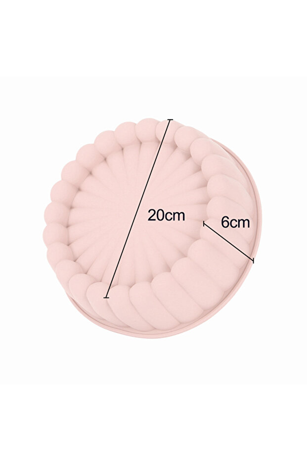 pink Silicone Cake Mould Sunflower Shape Non-stick Reusable Round Cake Bread Pie Mould Used for Choc