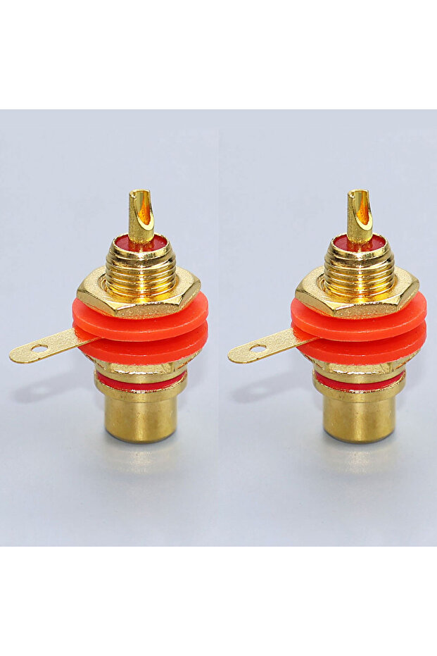 موصلات RCA أنثى مطلية بالذهب من JCD، حمراء، قطعتان، 2-8 قطع، موصل RCA أحادي للأسلاك DIY RC