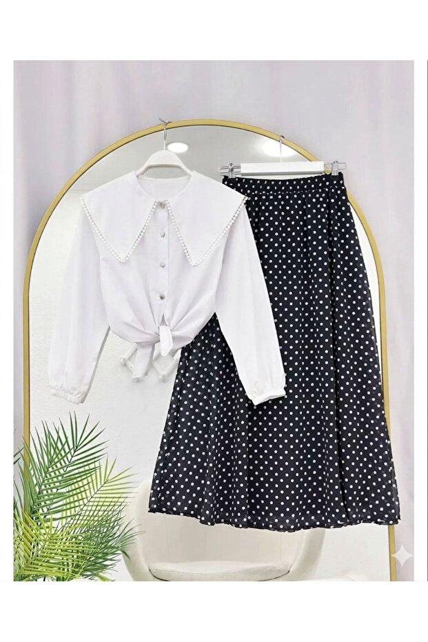 Fisto Shirt and Skirt Set with Speckle Pattern