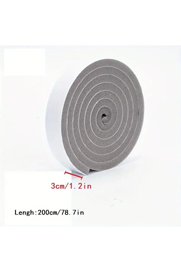 4m 1x3cm 4M PU Sponge Foam Seal Strip Tape Adhesive Anti Collision Soundproof Weather Stripping for