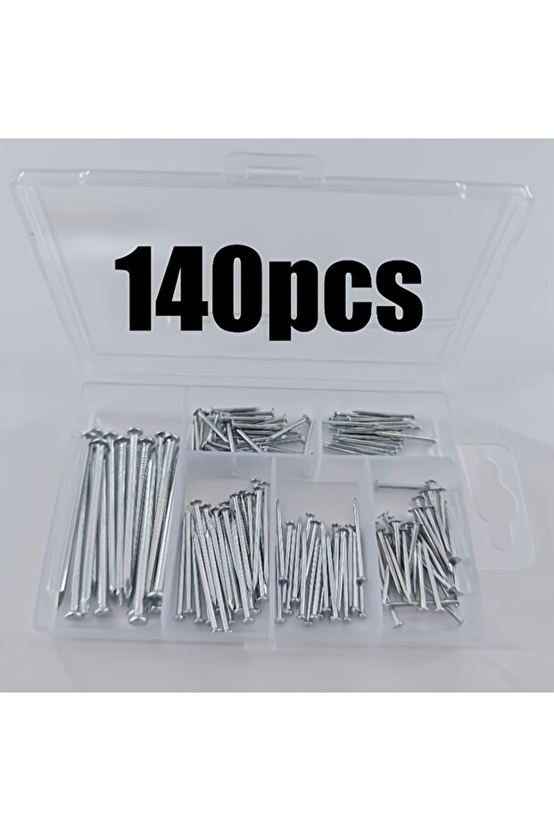 140pcs 140/280pcs Assorted Hardware Nails Kit, Steel Picture Hanging & Wood Nails, Wall Nails with S
