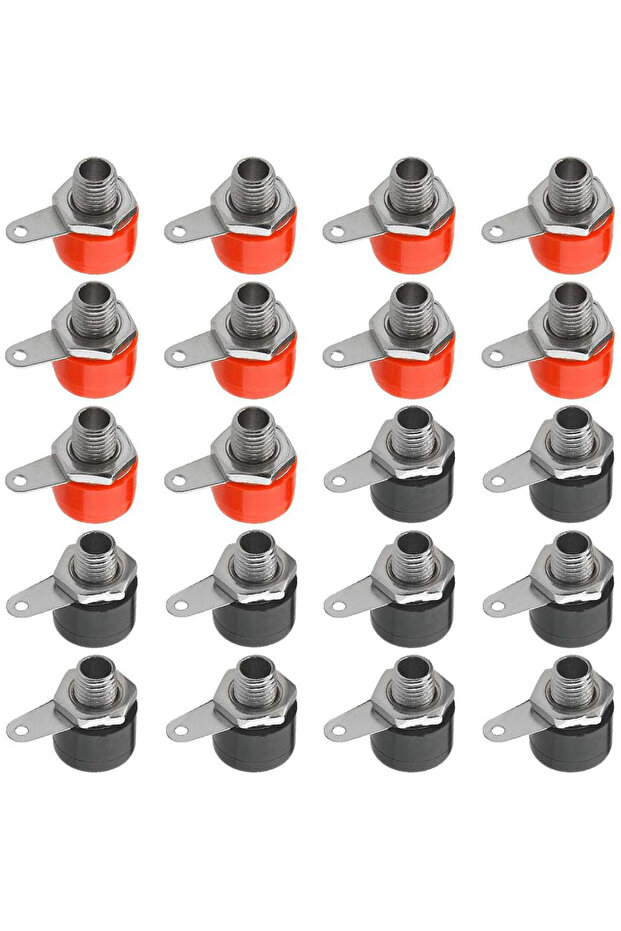 10pairs 20 PCS 4mm Banana Female Socket Jack Mount Connectors for Banana Plugs Amplifier Terminal Bi