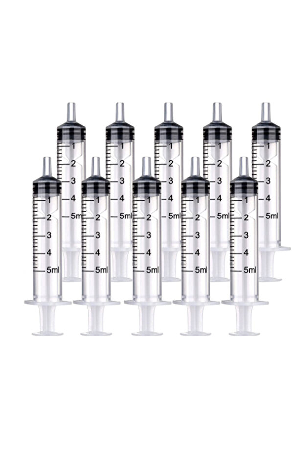 A0127-5مل × 10 قطع بالجملة 1مل-10مل 10-20 قطعة حقنة بلاستيكية قابلة لإعادة الاستخدام للتغذية المائية (هيدروبونيك) للقياس