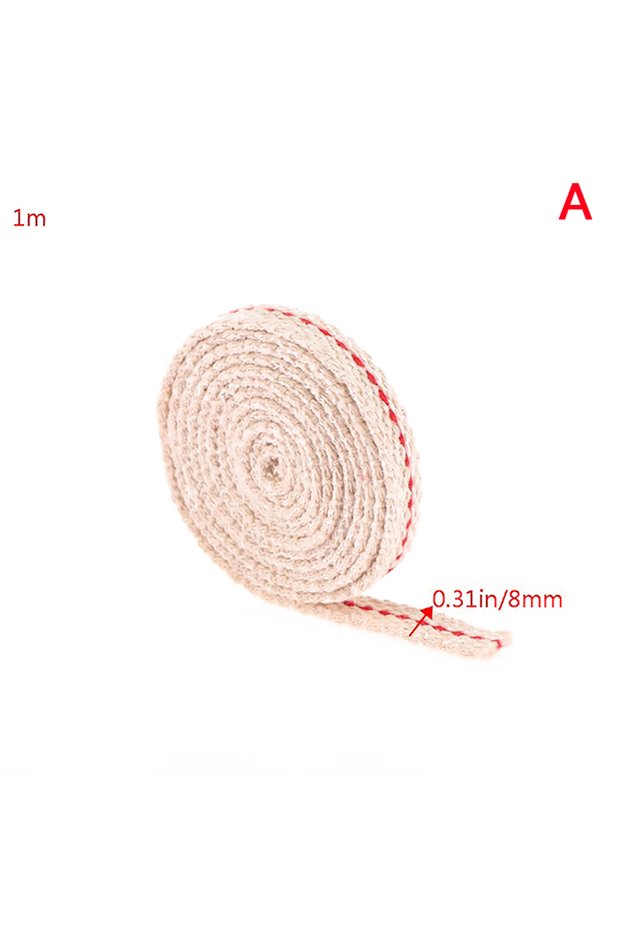 8mm 1M Kerosene Lamp Wick Braided Cotton Wick Flat Cotton Oil Lamp Wick For Oil Lamp Lamp Wick Lant