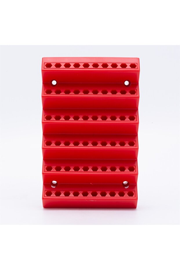 حامل لقم سداسية الشكل باللون الأحمر BH-001-Red لأدوات مثل ديوالت/بوش، منظم لقم مفك البراغي سداسية الشكل مقاس 1/4 بوصة.
