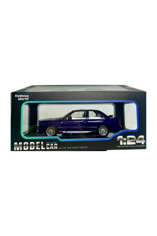 Bmw M3 E30 Premium Die-Cast Blue 1/24 Model Car