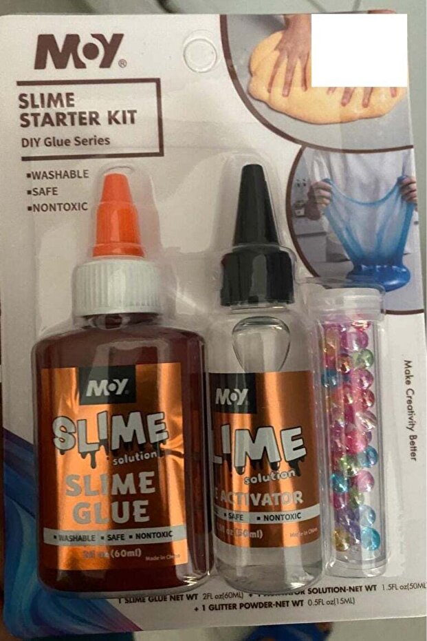 Moy Slime starter kit with beads for kids