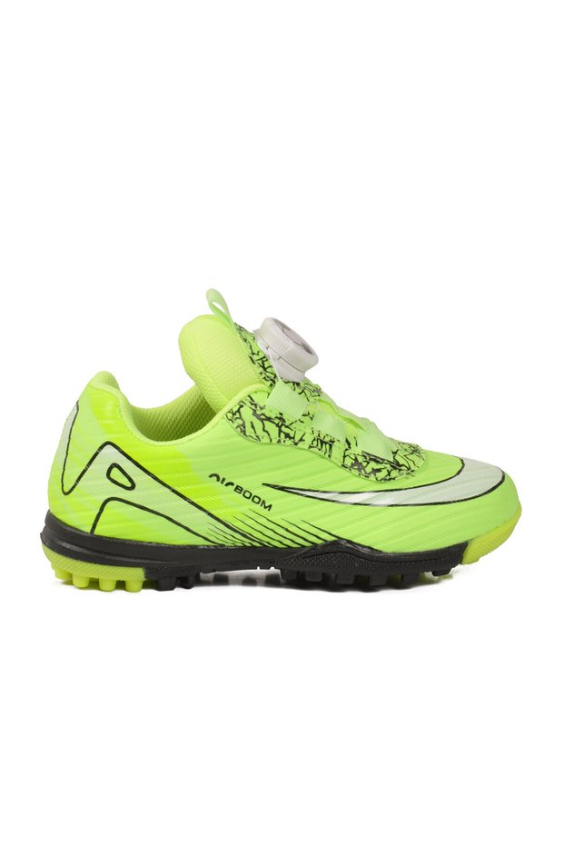 Green-Black Lace-Up Children's Astroturf Field Shoes 620 P