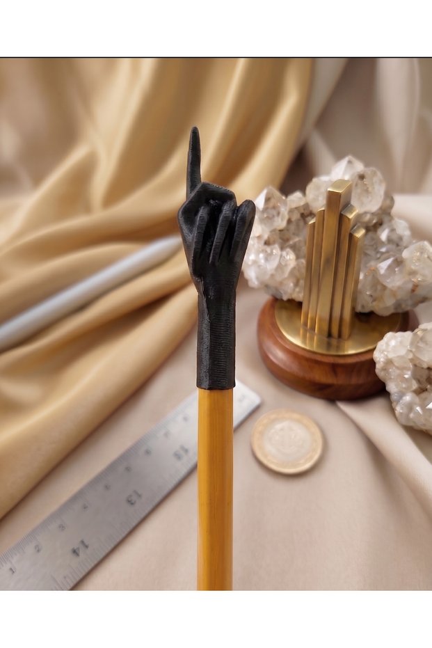 2-Piece Inspiration Pen Head Ornament 68mm - 3D Design Office School Gift Accessory Set