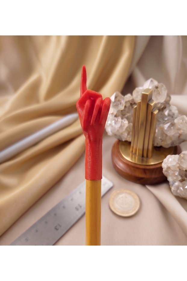 2-Piece Inspiration Pen Head Ornament 68mm - 3D Design Office School Gift Accessory Set