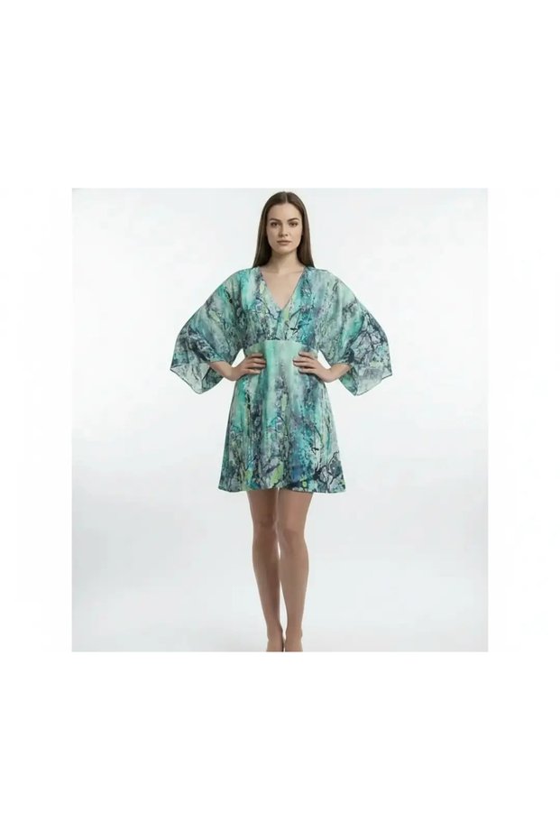 Marine Series Relaxed Fit Patterned Summer Dress