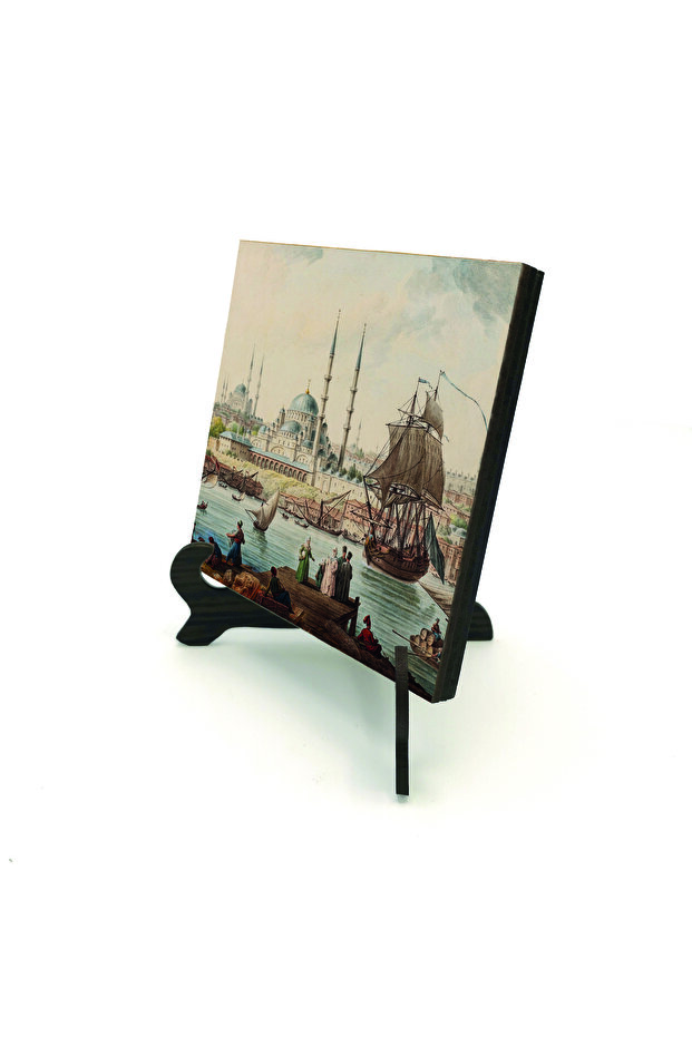 18. Istanbul in the Century: New Mosque and Golden Horn Printed Mdf Tabletop 10X10 Krt-40