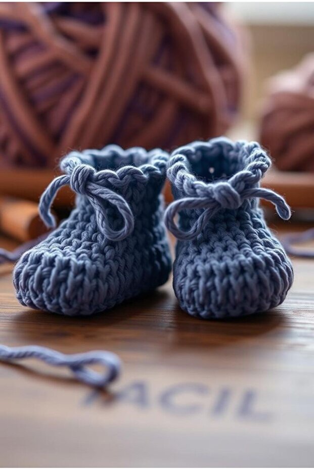 Knitted Baby Booties Newborn Gift