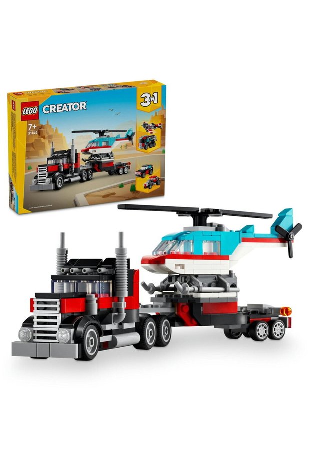 ® Creator 3 in 1 - Helicopter Platform Truck 31146, 270 Pieces