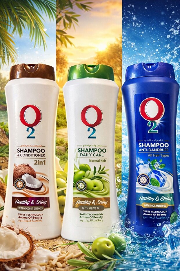 Shampoo & Conditioner 2-in-1 + Anti-Dandruff + Daily Care Shampoo 3 Pack
