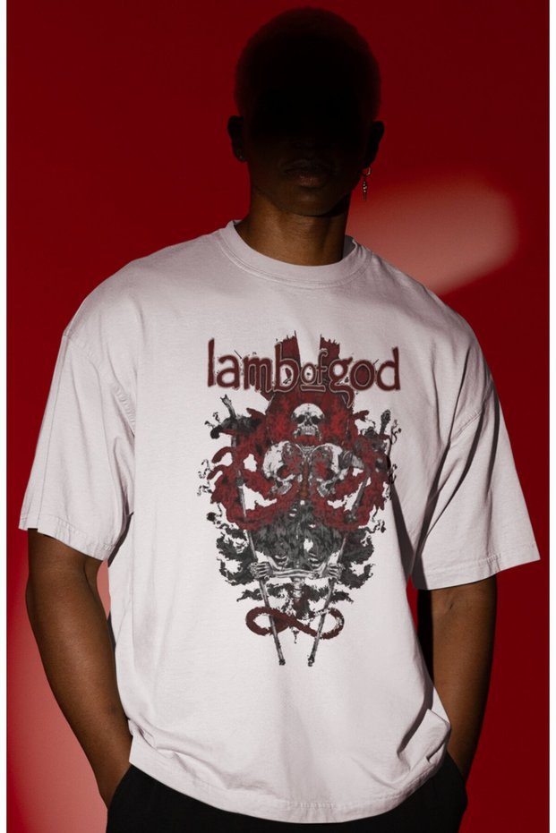 Lamb of God Rock Metal Music Band Pre-Printed Unisex Oversize T-Shirt