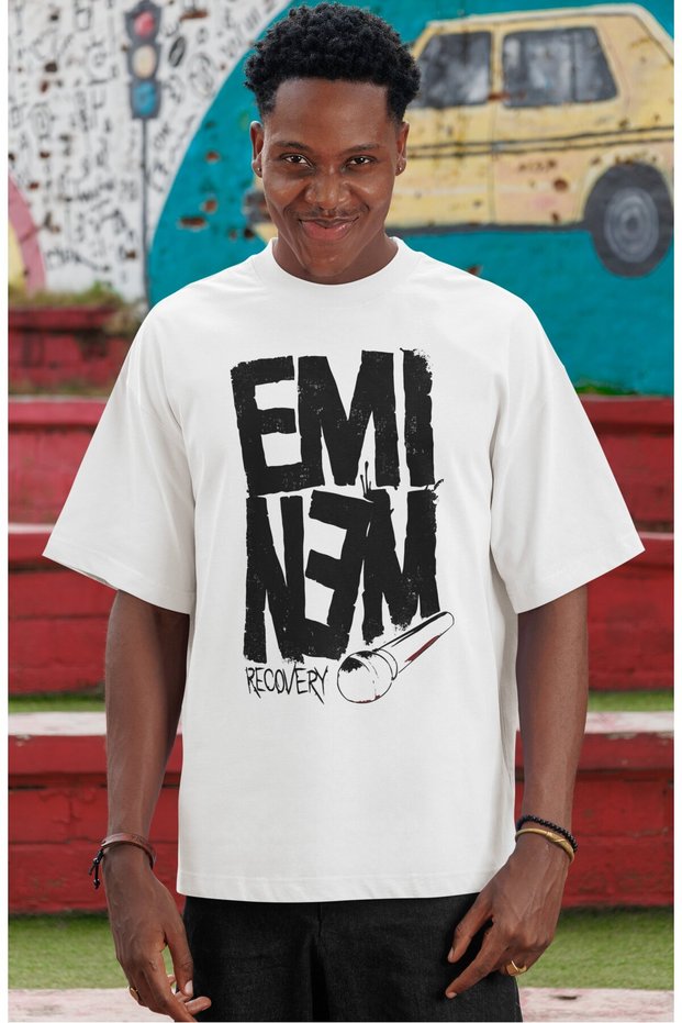 Eminem Rapper Singer Front Printed Unisex Oversize T-Shirt