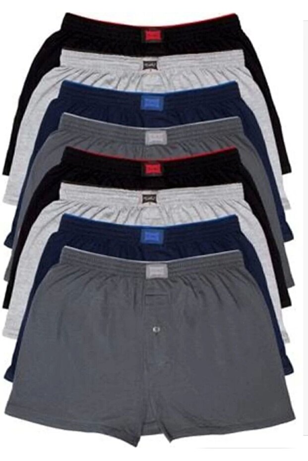 Tutku Men's Plain Combed Boxer 6 Pieces