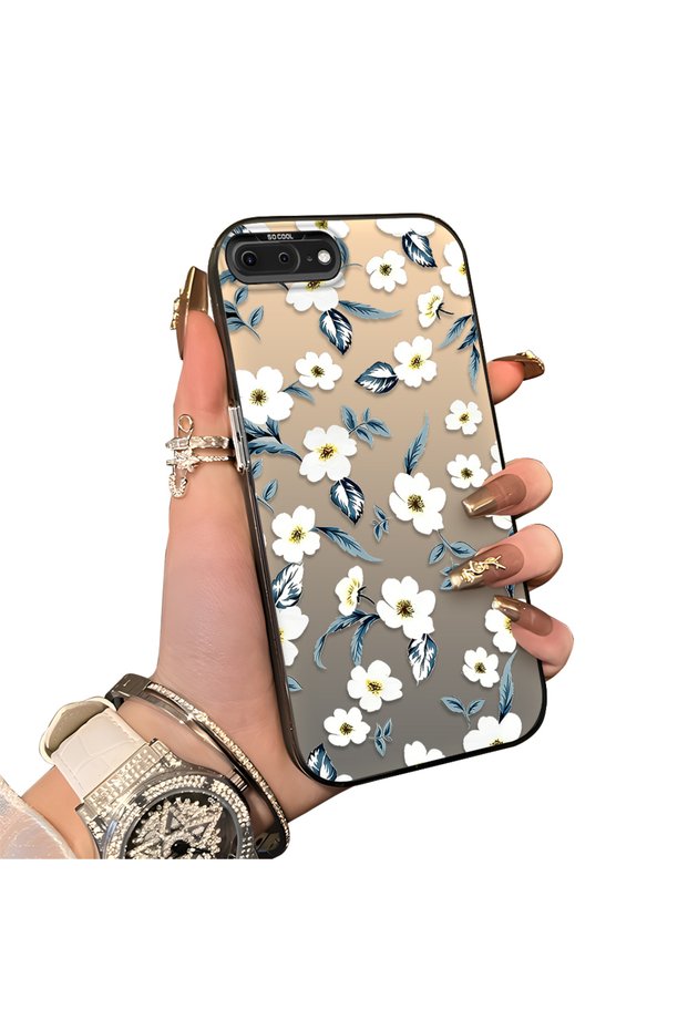 iPhone 7 Plus/8 Plus Compatible Hard Acrylic Back Silicone Edge Lens Protection Case