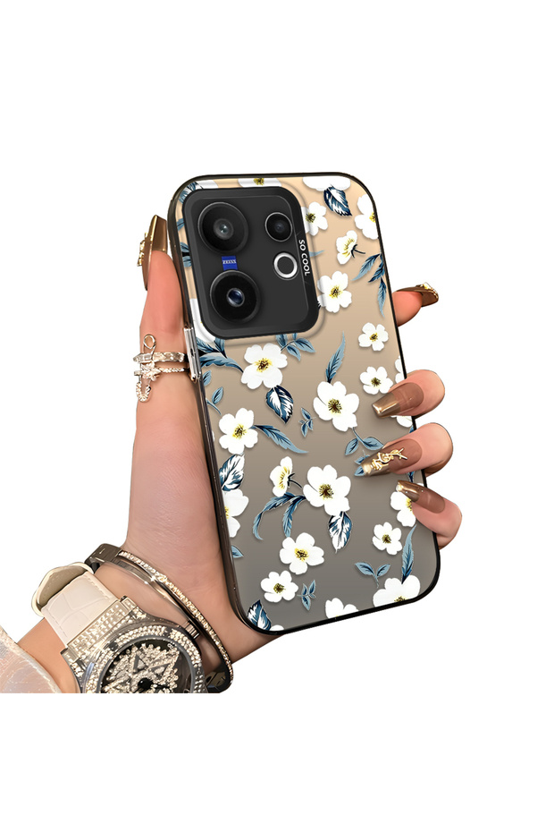 Vivo X200 Fe Compatible Hard Acrylic Back Silicone Edge Lens Protection Case