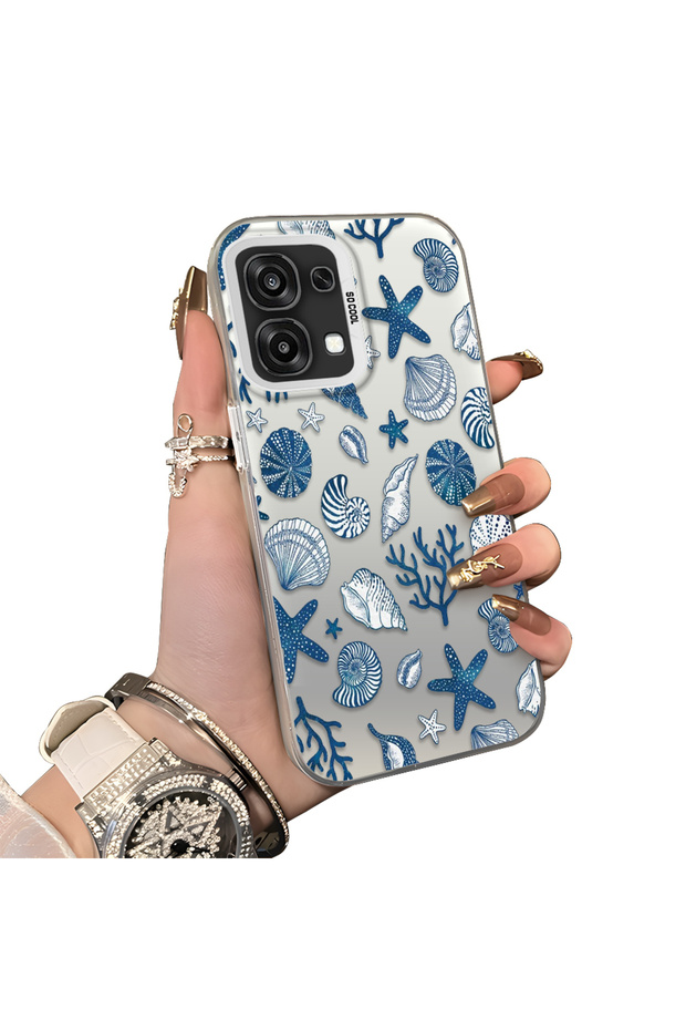 Oppo A6 Pro 4G/5G Compatible Hard Acrylic Back Silicone Edge Lens Protection Stylish Print Case