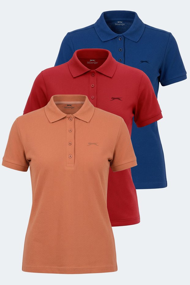 Vera Set of 3 Women's Polo Neck T-Shirt