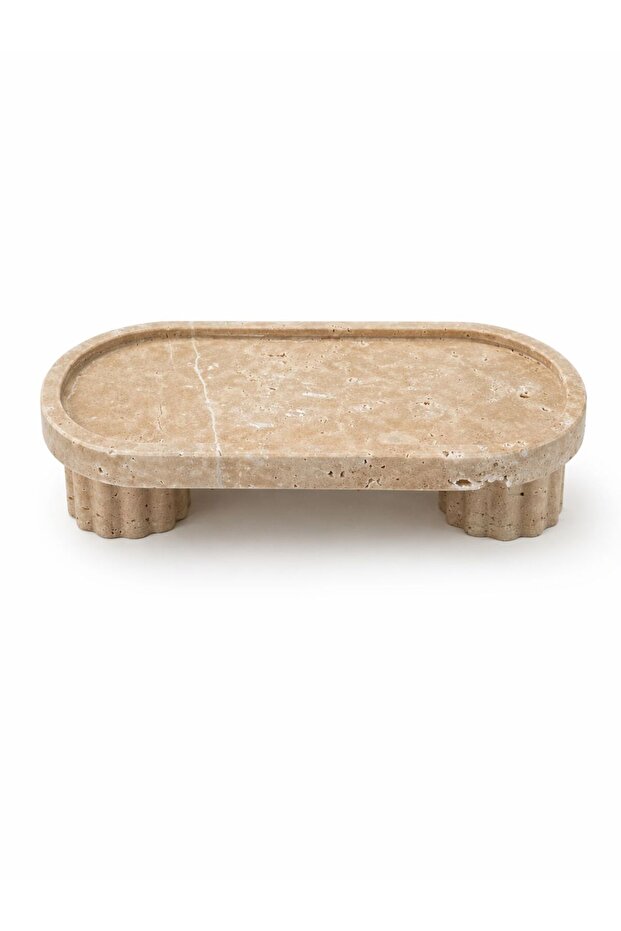 Natural Travertine Presentation Tray – Decorative & Functional Design
