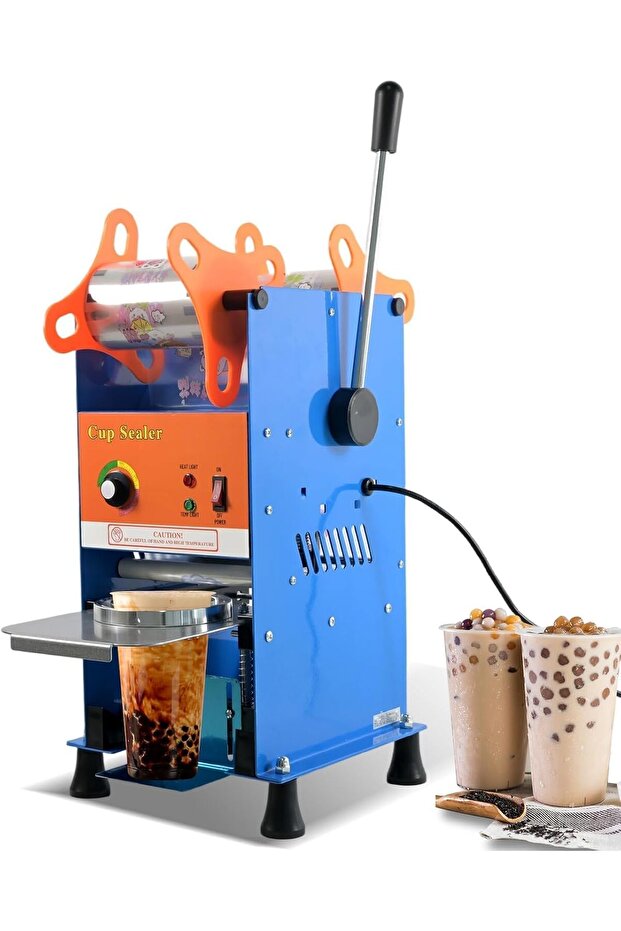 Commercial Manual Cup Sealing Machine 300–500 Cups/Hour 72/78/90/95 mm Cups Hand Press Sealer