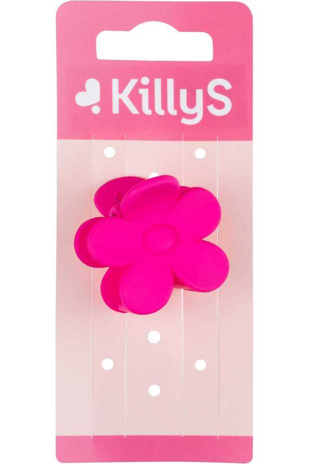 Neon Hair Claw Flower Magenta