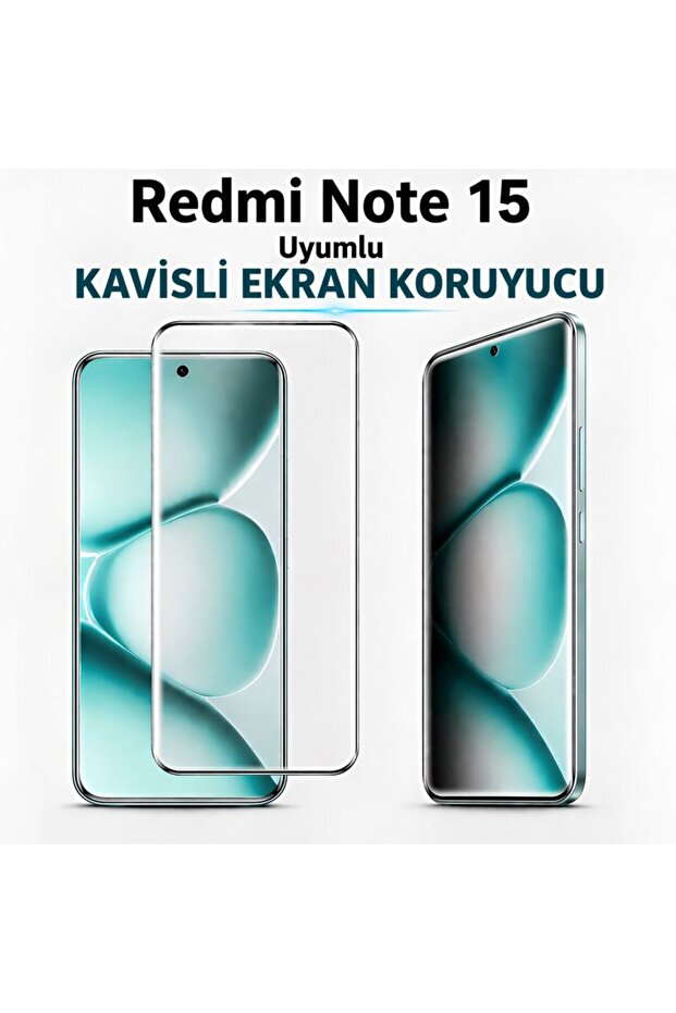 واقي شاشة زجاجي شفاف منحني ثلاثي الأبعاد لهاتف Redmi Note 15 4G