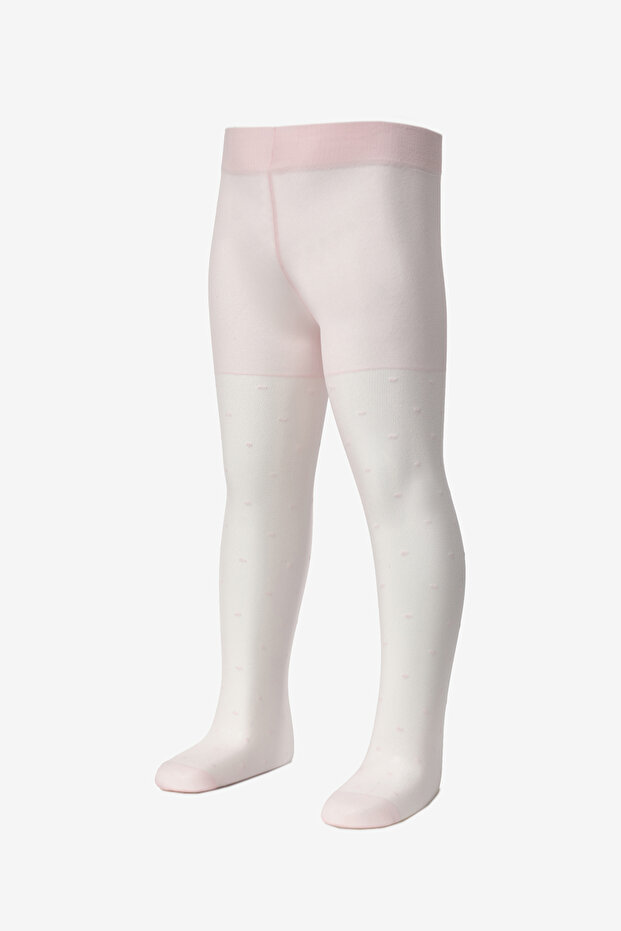 Pink Striped and Polka Dot Girls' Pantyhose