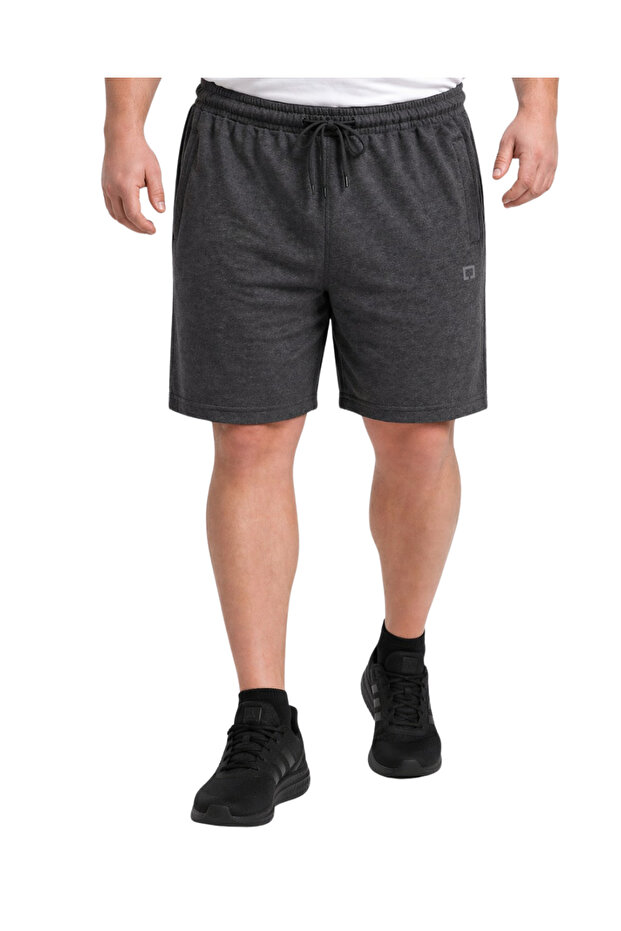 Men's Large Size Anthracite Two-Thread Pocket Zipper Shorts 3Xl-4Xl-5Xl-6Xl-7Xl-8Xl