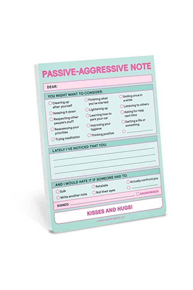 Passive Aggressive Nifty Note (Pastel Version)