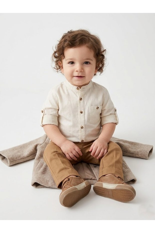 Little Classic Linen Button-Up Shirt