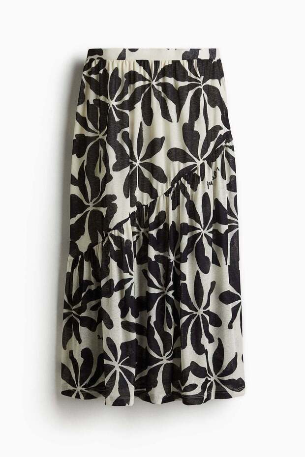 Sheer-knit skirt