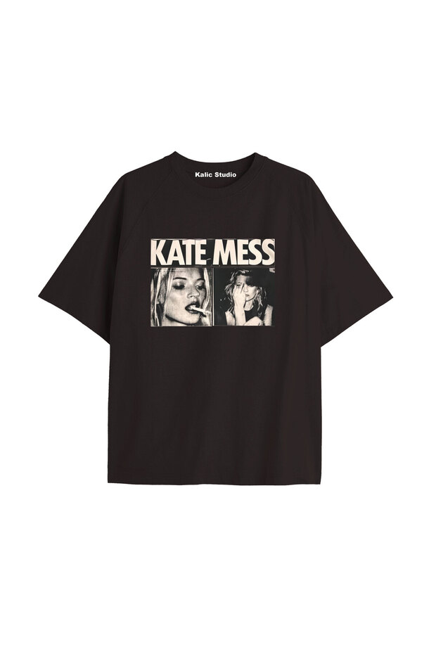 Kate Moss Oversized T-Shirt Black