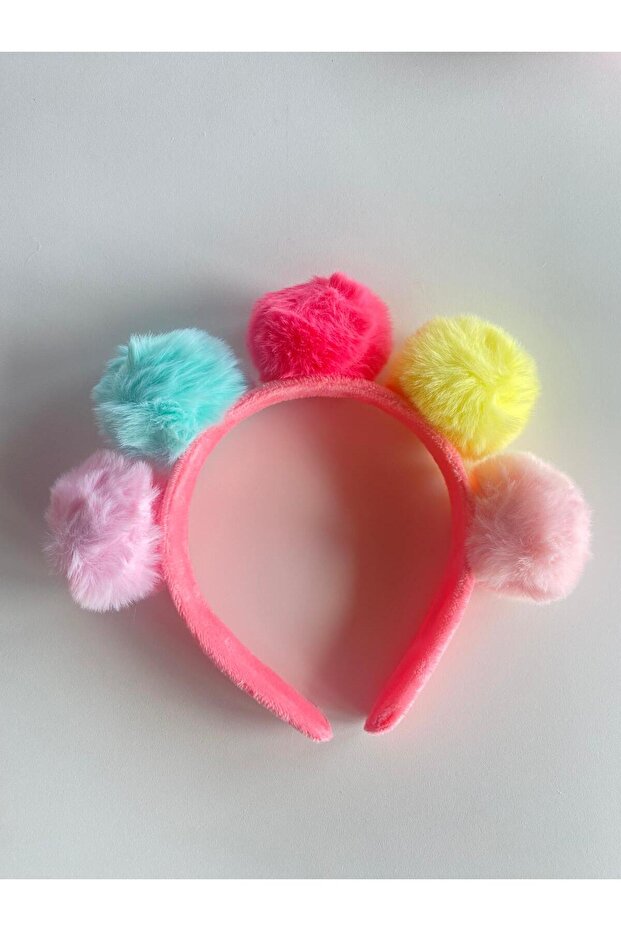 Colorful Pompom Girls' Crown