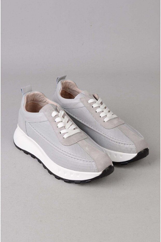 Select 1390 genuine leather casual women's shoe gray