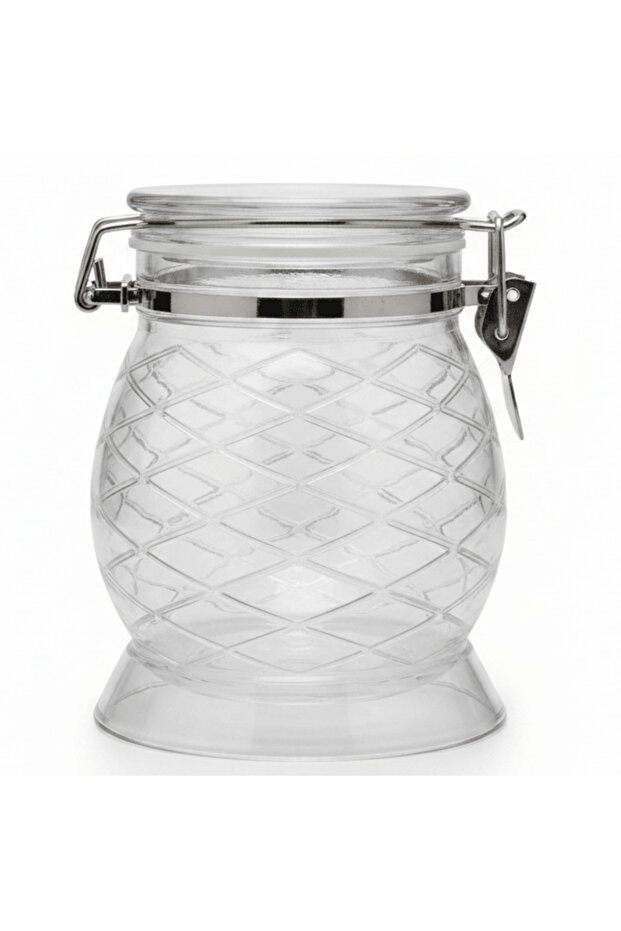 Diamond Pattern Acrylic Storage Container for Dry Food Storage12 × 10 cm