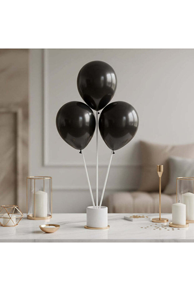 Black Pearl Latex Balloons 5in, 100pcs, Party Decoration Balloons