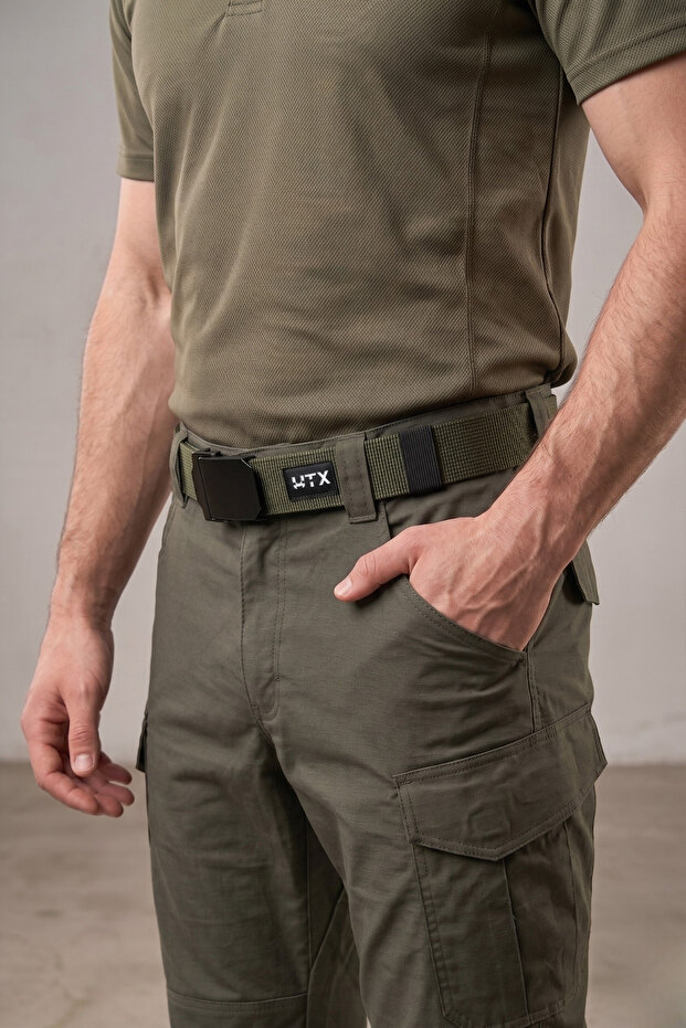 Daily Palaska Belt with Metal Buckle - Double Layer Narrow Weave