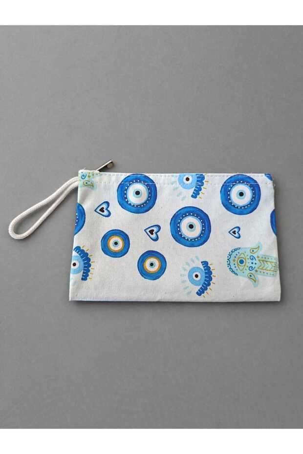Special Design Cloth Wallet with Lucky and Blessing Themed Evil Eye Beads – Gift Zippered Handbag