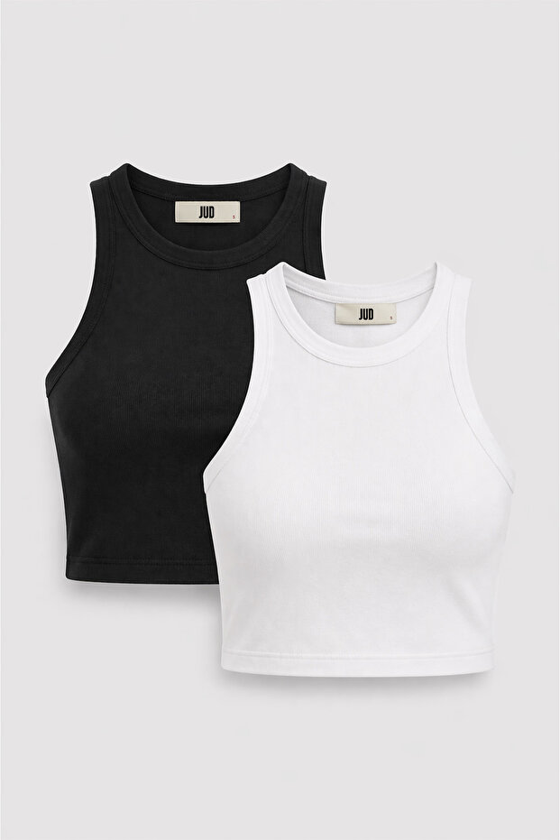 Cultivo 82002-1 2-Pack Women's Basic Crop Athlete Top