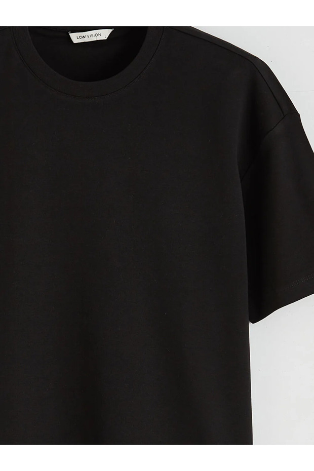 Black 100% Cotton Loose Fit Basic Soft Touch T-Shirt