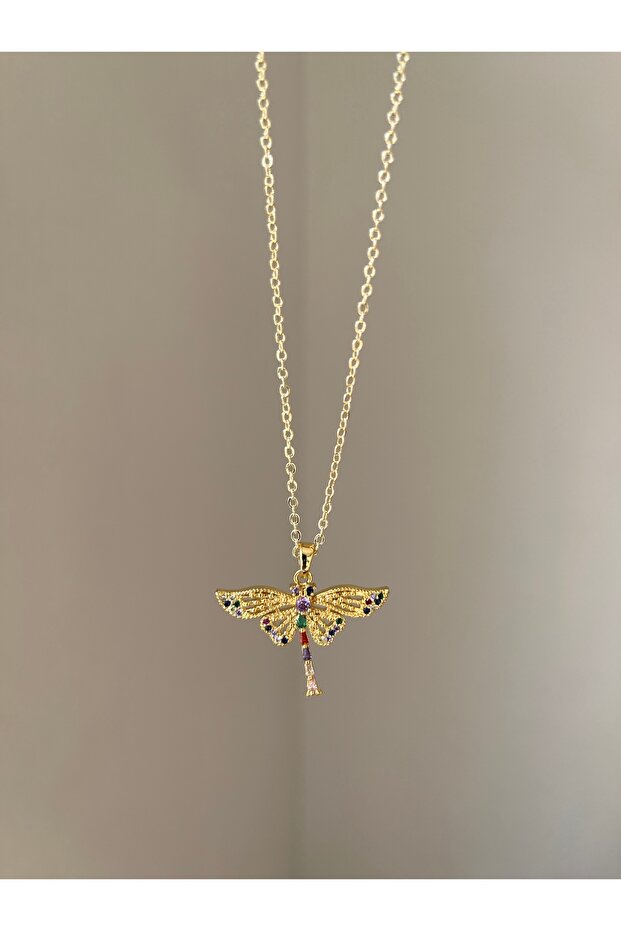 Colorful Dragonfly Steel Necklace
