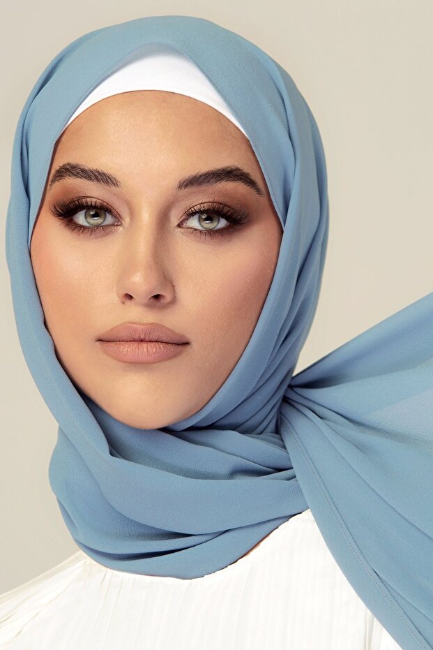 Women's Shawl Solid Color Medina Silk Shawl Non-Slip Lightweight Hijab Shawl