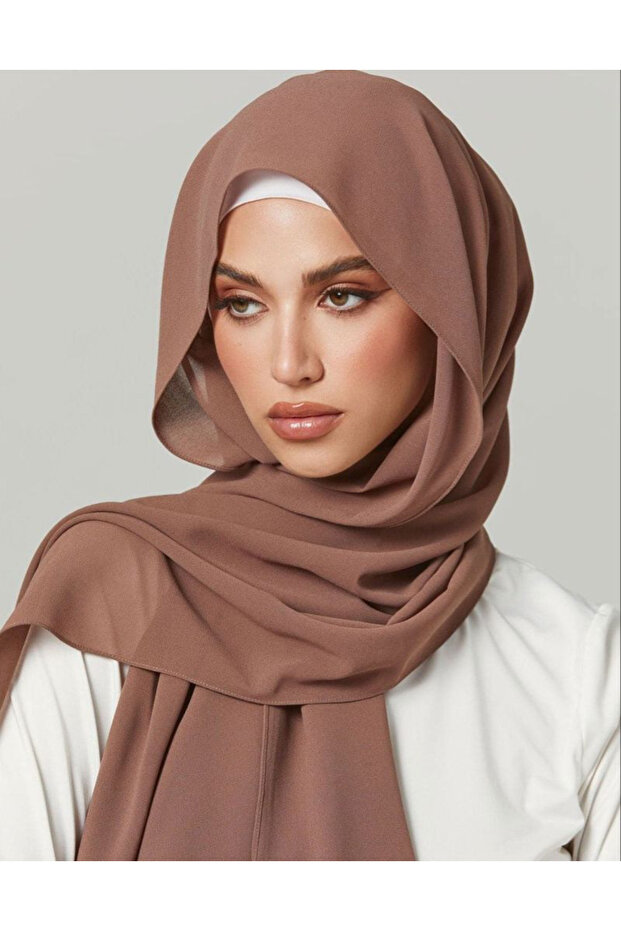 Women's Shawl Solid Color Medina Silk Shawl Non-Slip Lightweight Hijab Shawl