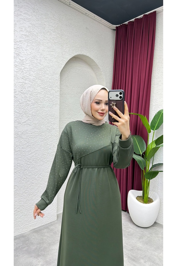 Asymmetrical Stitching Detailed Dress