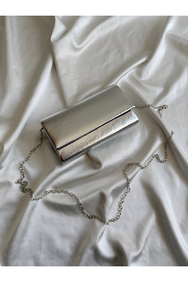 Caen Model Women's Hand and Shoulder Bag, Evening Dress Bag, Engagement, Wedding Bag Silver