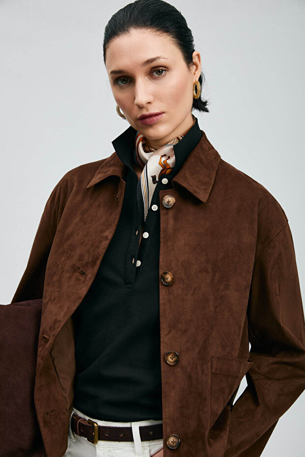 Camıla Dark Brown Women's Jacket 121120017